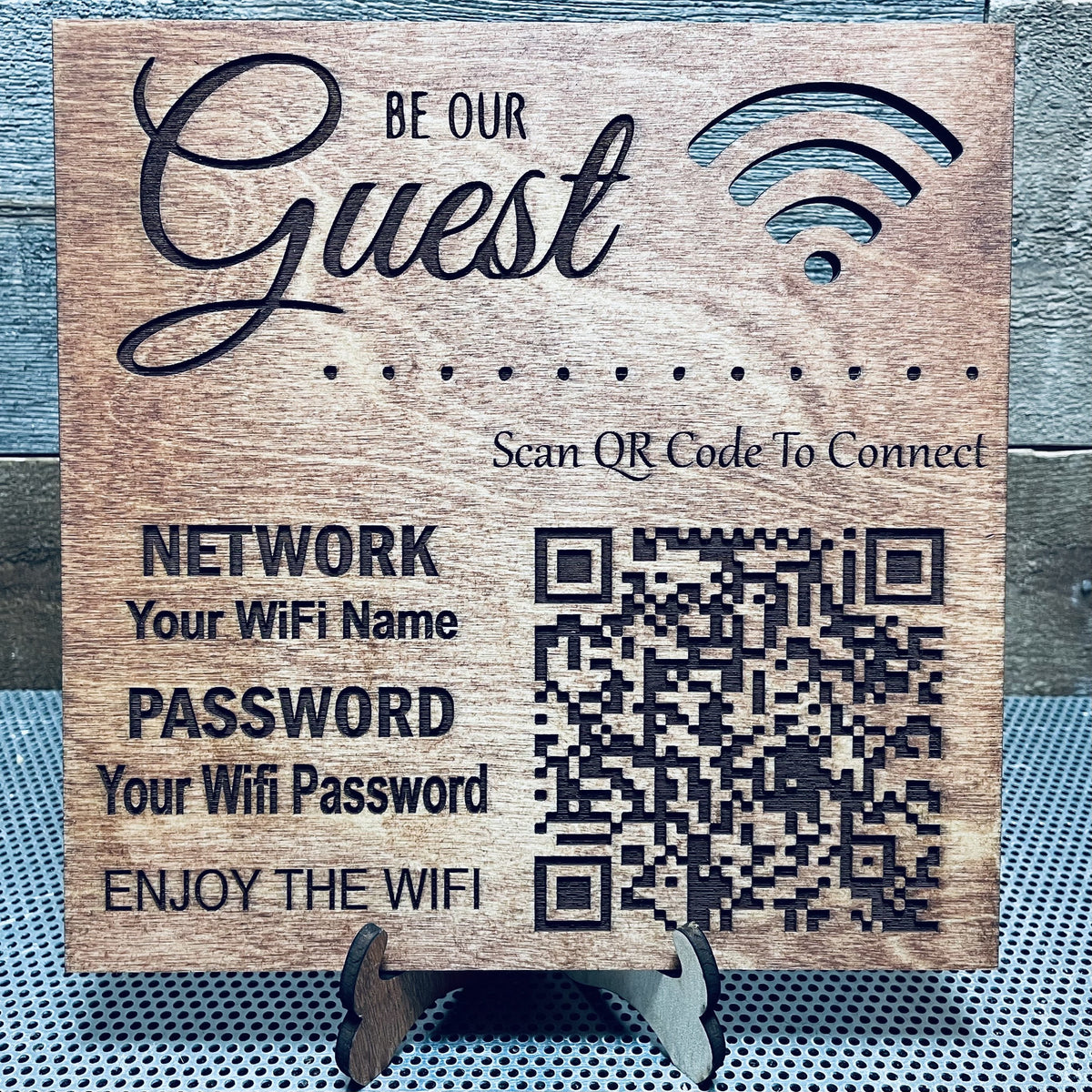 Wifi Password Sign Wifi QR Magnet QR Code Scanner Guest Wifi Password 