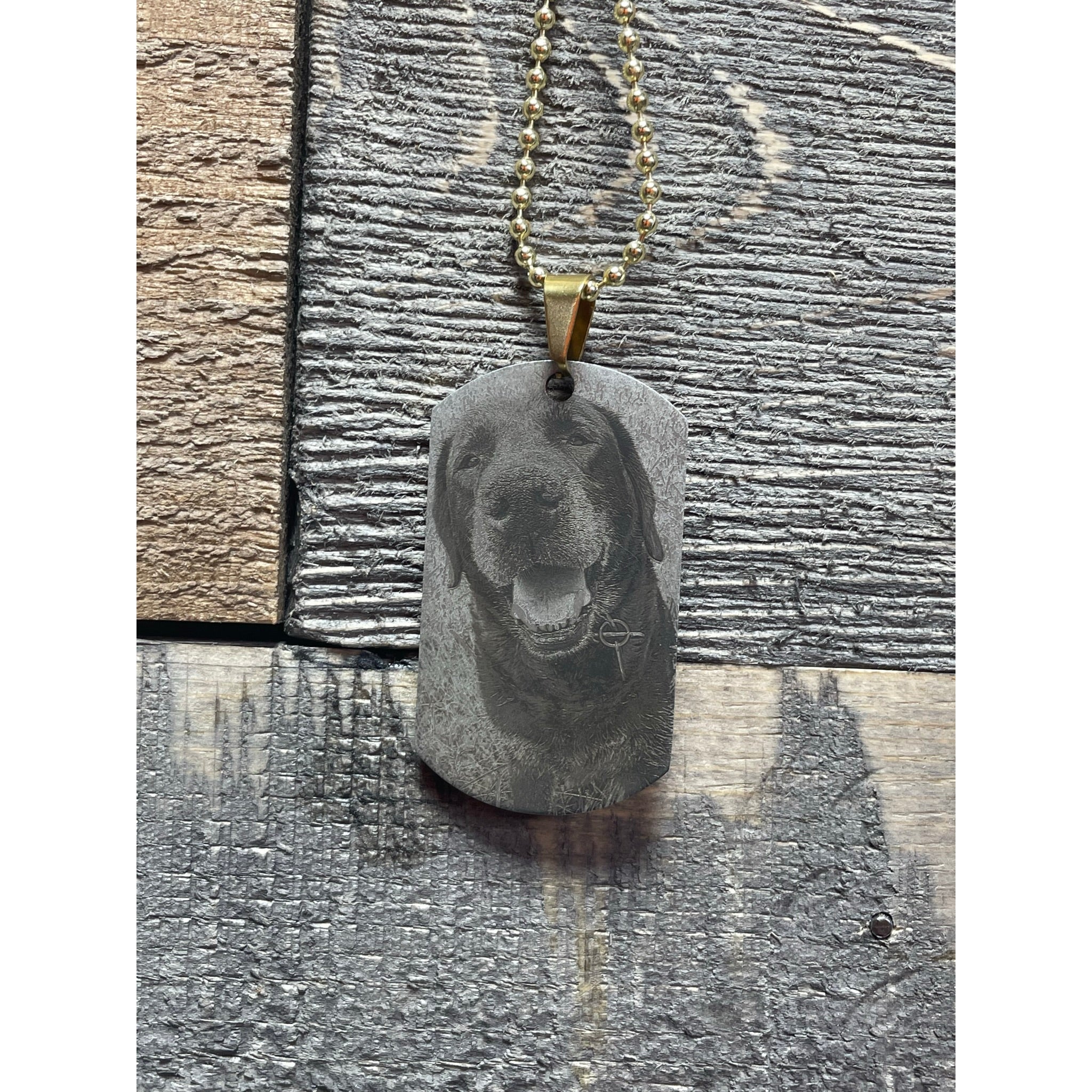 Pet memorial dog top tag necklace