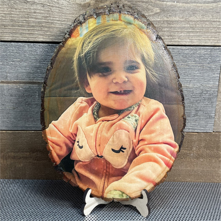 Colorized Portrait On Basswood - Your photo printed onto wood.