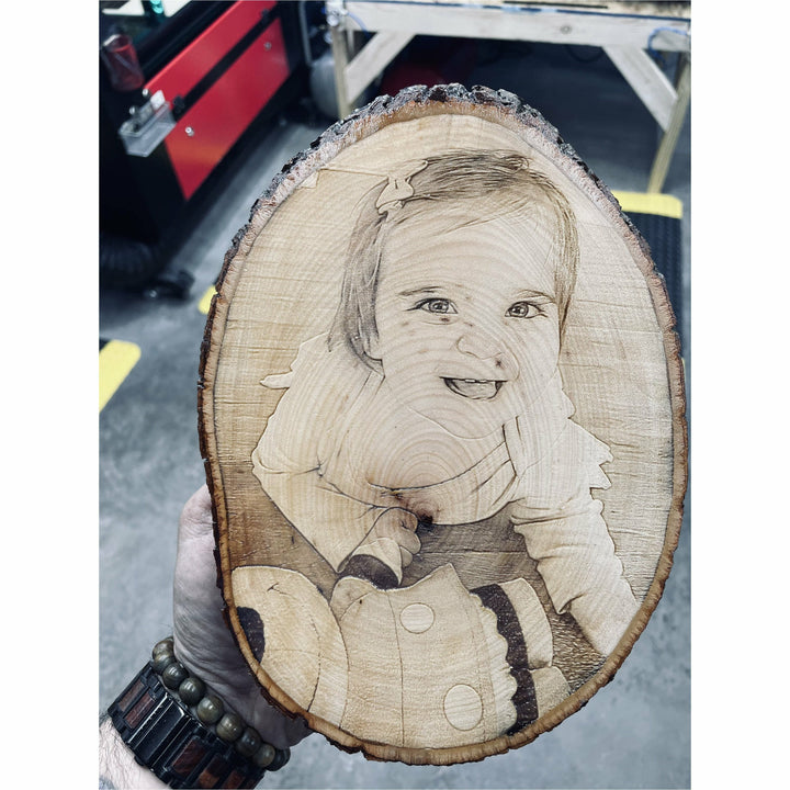 Wooden Portrait - Round