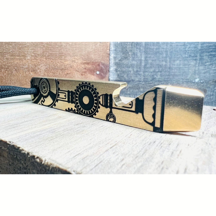 Steampunk Inspired Deep Engraved Brass Pry Bar